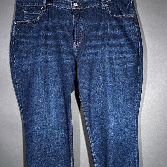 Old Navy Button Fly High Rise Slouchy Straight Secret Slim Pockets Size 18P - Picture 4 of 14